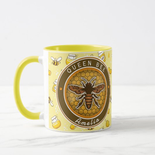 Mug Honeybee Bumblebee Queen Bee pattern Pretty gifts (Gauche)