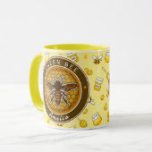 Mug Honeybee Bumblebee Queen Bee pattern Pretty gifts (Devant gauche)
