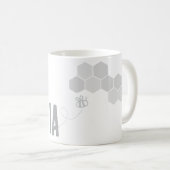 Mug Honeypeb Bee Nom Typographie Design (Devant droit)