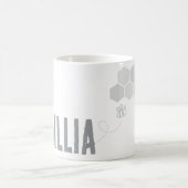 Mug Honeypeb Bee Nom Typographie Design (Centre)