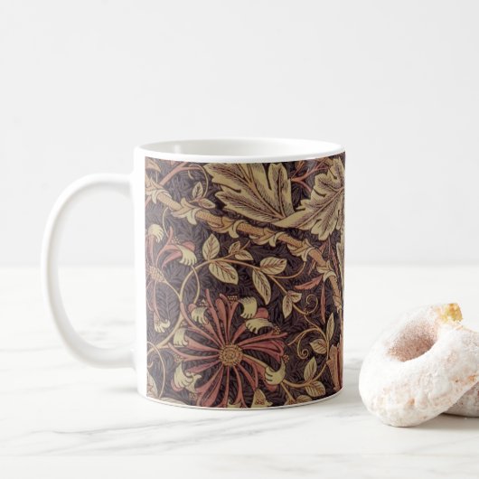Mug Honeysuckie par William Morris, Garden Flowers Art (Avec donut)