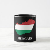 Mug Hongrie, silhouette et drapeau, (Centre)