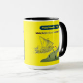 Mug Honneur à Christophe Colomb jaune (Devant droit)