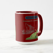 Mug Honneur à Columbus marron (Devant droit)