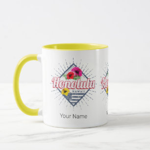 Mug Honolulu City Hawaii États-Unis Vintage USA