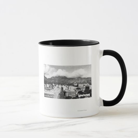 Mug Honolulu, Hawaii City Vue depuis la tour Aloha (Droite)