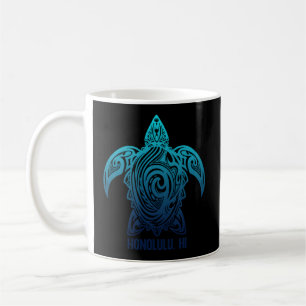Mug Honolulu Hawaii Tribal Turtle Hawaii Surfer Scub H