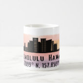 Mug Honolulu Skyline Latitude et Longitude (Centre)