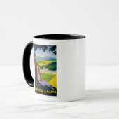 Mug Honore Les Bains Poster Vintage Europe (Devant gauche)