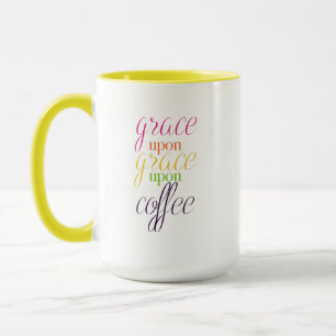 Mug Honorez sur la grâce sur le café - 15 onces. Tas