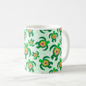 Mug Honu Green Sea Turtles Hibiscus Flowers (Devant droit)