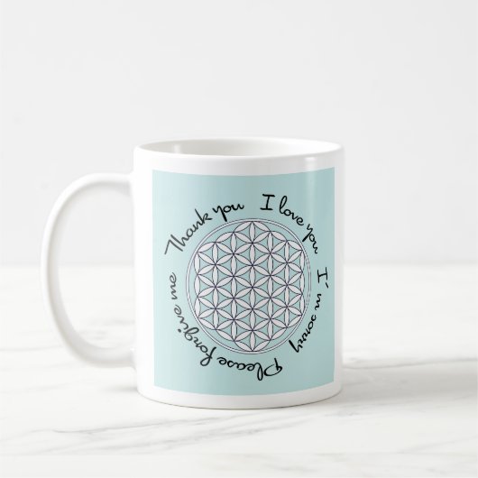 Mug Ho'oponopono & Fleur de la vie (Gauche)