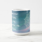 Mug Ho'oponopono I Love You Blue Mandala Green Prayer (Centre)