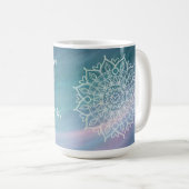 Mug Ho'oponopono I Love You Blue Mandala Green Prayer (Devant droit)