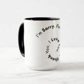 Mug Ho'oponopono méditation, gratitude, (Devant gauche)