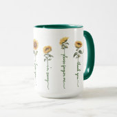 Mug Ho'oponopono Sunflowers Mug, 15 oz (Devant droit)