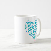 Mug Ho'oponopono Texte en forme de coeur (Devant droit)
