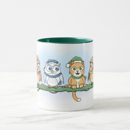 Mug Hoot est-ce que c'est bizarre ? Chouettes de Noël (Centre)