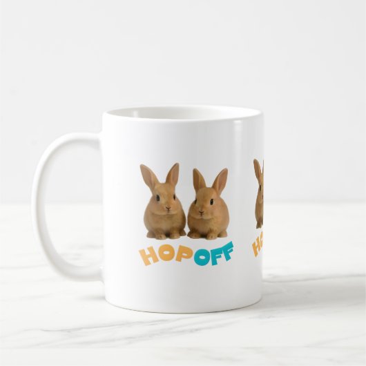 Mug Hop Off Bunny – Cute & Sassy Rabbit (Gauche)