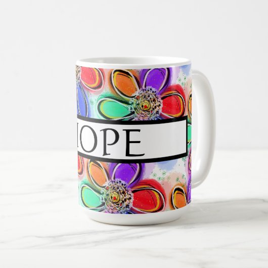 Mug Hope Artsy Motif d'aquarelle (Devant droit)