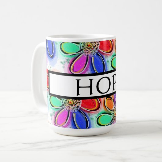 Mug Hope Artsy Motif d'aquarelle (Devant gauche)
