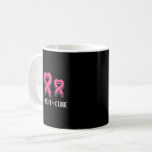Mug Hope Fight Cure - Mois de sensibilisation au cance (Devant gauche)