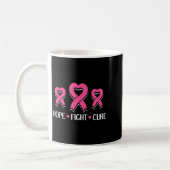 Mug Hope Fight Cure - Mois de sensibilisation au cance (Gauche)