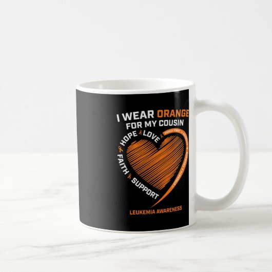 Mug Hope I Wear Orange For My Cousin Leukemia Awarenes (Droite)