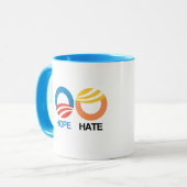 Mug HOPE (Obama) contre HATE (Trump) (Devant gauche)