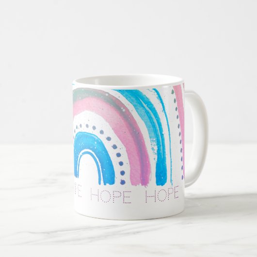 Mug HOPE Pastel Rainbow (Devant droit)