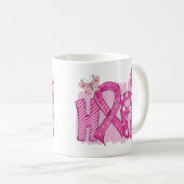 Mug HOPE Pink Ribbon Butterfly Warrier Cancer du sein (Devant droit)