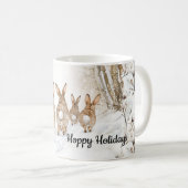 Mug Hoppy Holidays Bunny Rabbit Winter Snow (Devant droit)