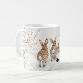 Mug Hoppy Holidays Bunny Rabbit Winter Snow (Devant gauche)