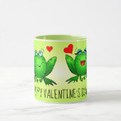 Mug Hoppy Valentines Day Cute Frogs avec Coeurs (Centre)