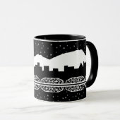 Mug Horizon de Chatt noir et blanc (Devant droit)