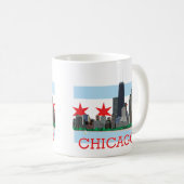 Mug Horizon de Chicago et drapeau de ville (Devant droit)