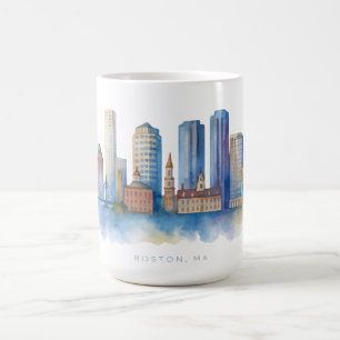 Mug Horizon de la ville de Boston à l'aquarelle Mode