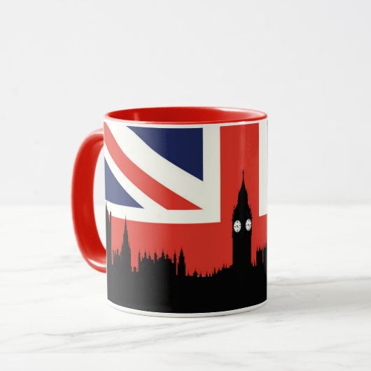 Mug Horizon | de Londres le drapeau britannique (Devant gauche)