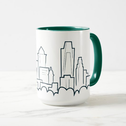 Mug Horizon de Philadelphie Pennsylvanie (Devant droit)