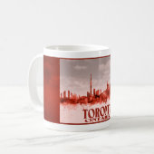 Mug Horizon de Toronto avec la grunge rouge (Devant gauche)