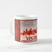 Mug Horizon de Vancouver avec la grunge rouge (Devant gauche)