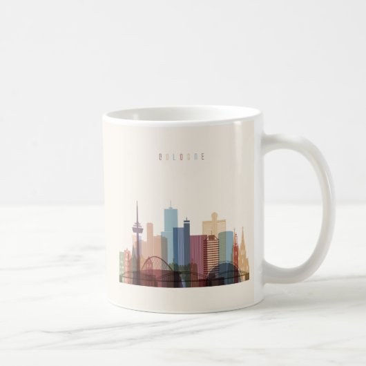 Mug Horizon de ville de Cologne, Allemagne | (Droite)
