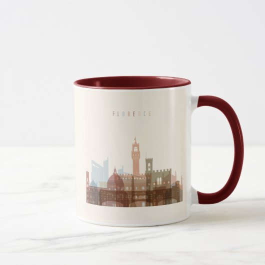 Mug Horizon de ville de Florence, Italie | (Droite)