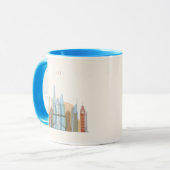 Mug Horizon de ville de Londres, Angleterre | (Devant gauche)