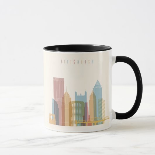 Mug Horizon de ville de Pittsburgh, Pennsylvanie | (Droite)