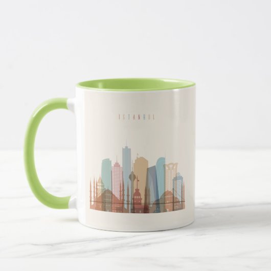 Mug Horizon de ville d'Istanbul, Turquie | (Gauche)