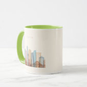 Mug Horizon de ville d'Istanbul, Turquie | (Devant gauche)