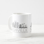 Mug Horizon stylisé de Nashville Tennessee (Devant gauche)