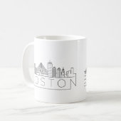 Mug Horizon stylisé de ville de Boston (Devant gauche)