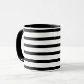 Mug Horizontales noir et blanc triées (Devant gauche)